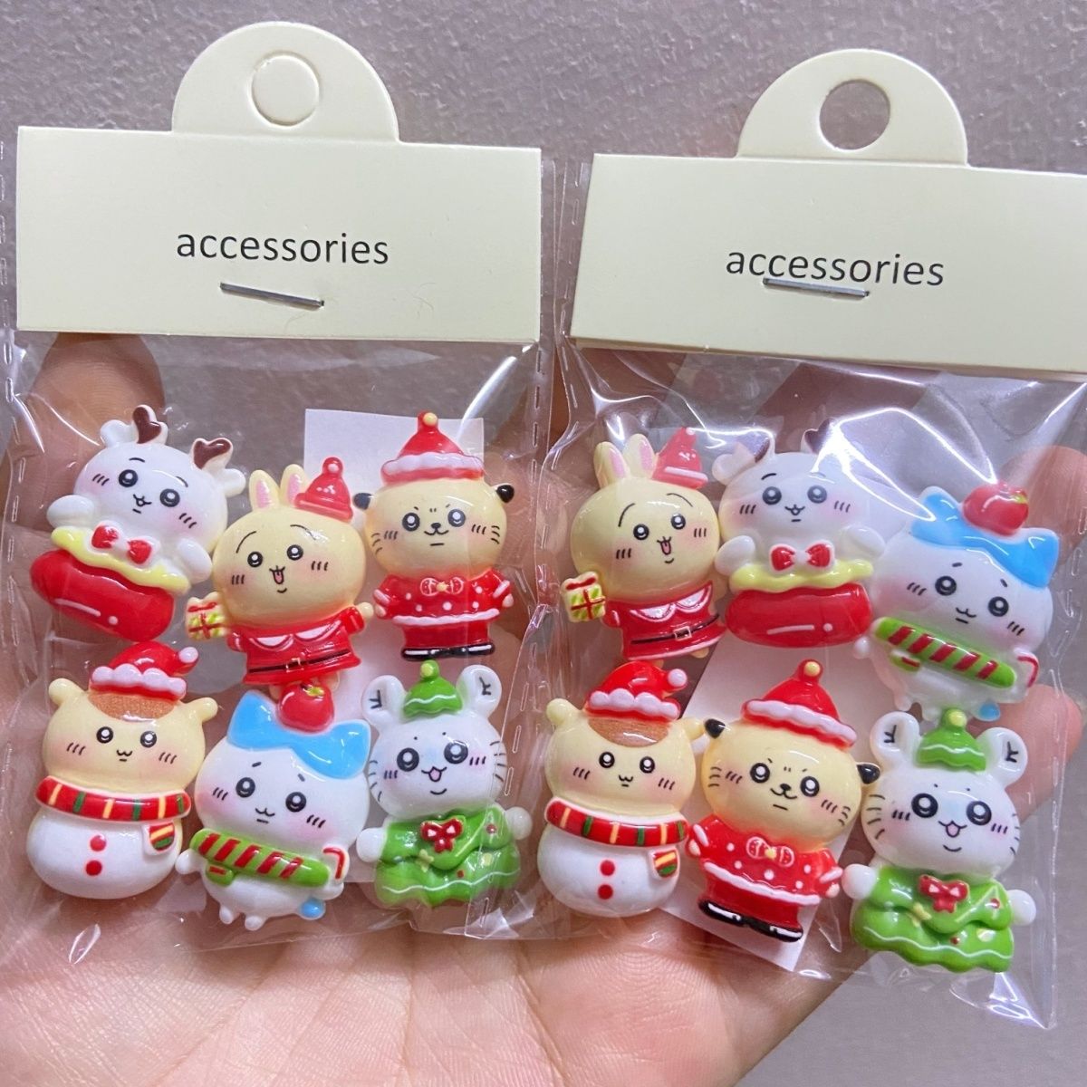 Resin Crafts - hristmas Solid Color Chiikawa Resin Removable