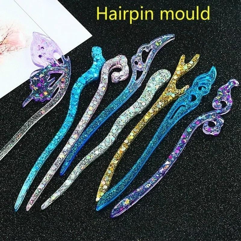 Resin Craft Projects - New Transparent Hairpin Silicone Special Mould