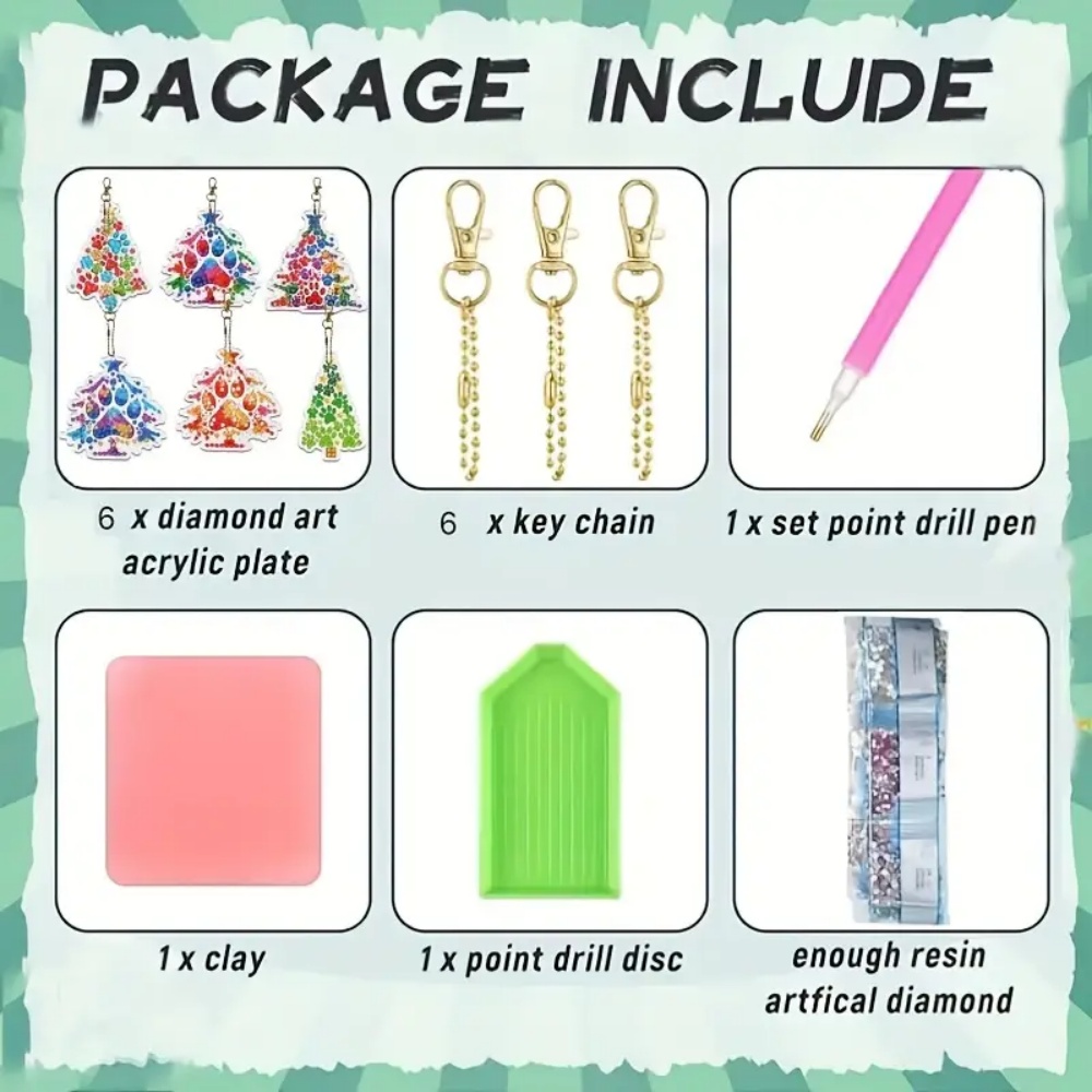 6pcs/Set DIY Christmas Tree Pa - огляд і ціна Resin Craft For Beginners