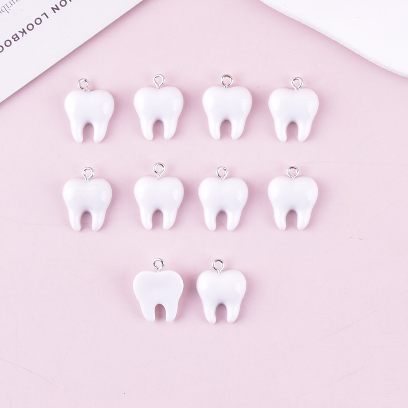 10pcs Cute White Teeth Resin P - огляд і ціна Resin Craft Projects