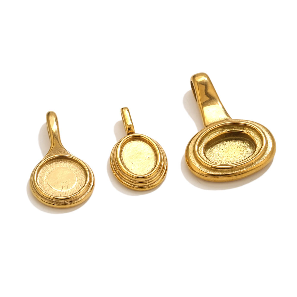 5pcs Stainless Steel Round Ova - огляд і ціна Resin Crafts