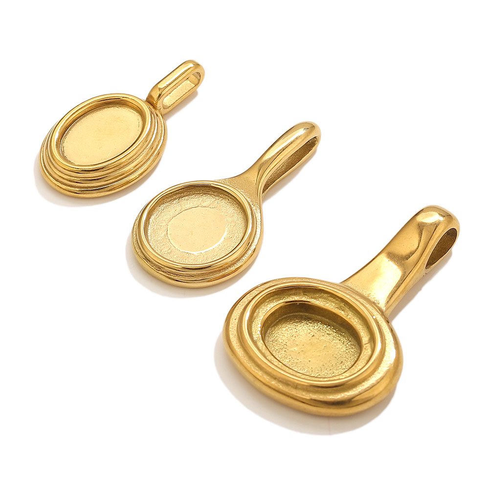 5pcs Stainless Steel Round Ova - огляд і ціна Resin Crafts