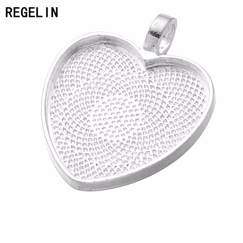 REGELIN Heart Cabochons Settin - огляд і ціна Bezels Set Pendant