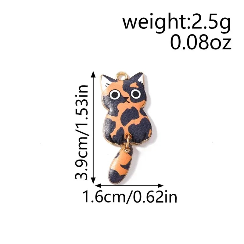 10Pcs 16×39mm Cute Cartoon Cat - огляд і ціна Resin Craft Projects