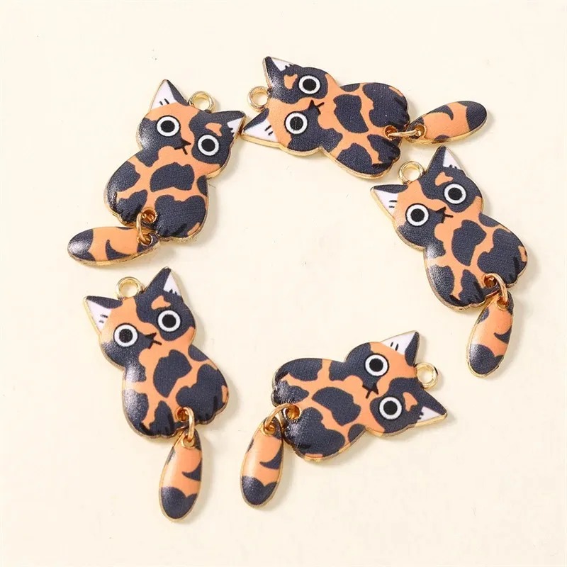 10Pcs 16×39mm Cute Cartoon Cat - огляд і ціна Resin Craft Projects