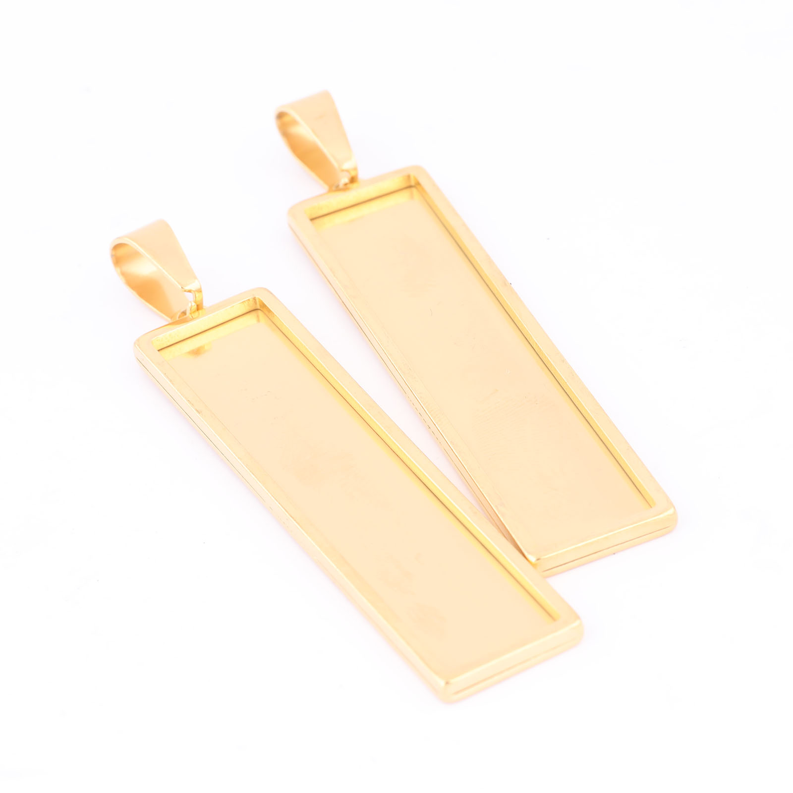 5pcs Stainless Steel Gold Plat - огляд і ціна Bezels Set Pendant