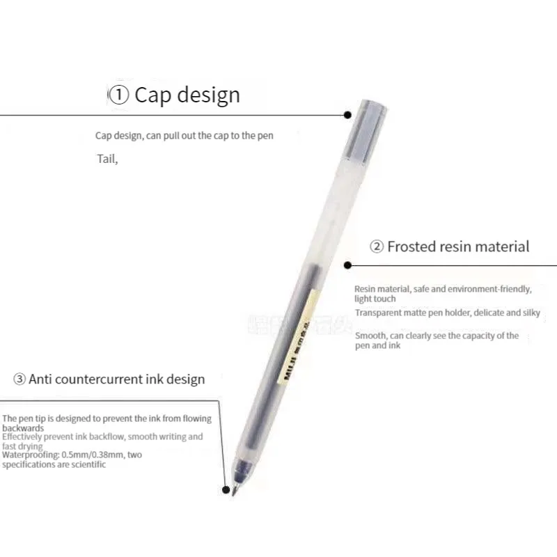 6/8Pcs/Set Kawaii MUJIs Gel Pe - огляд і ціна Muji Stationery Gel Pen
