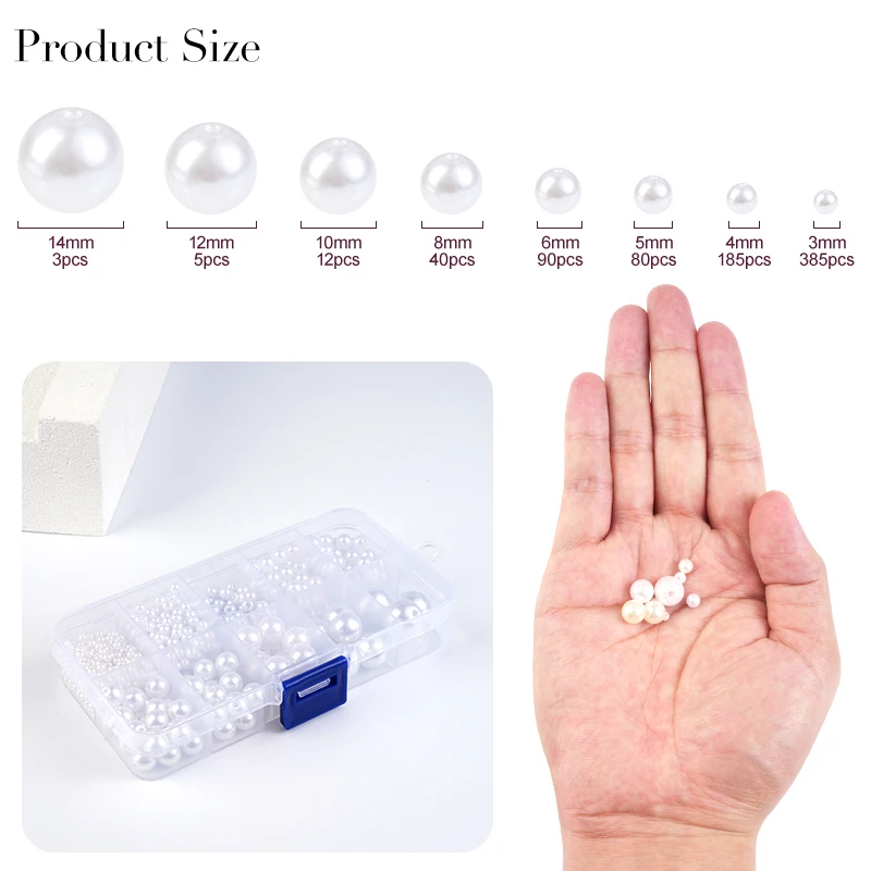 800pcs Artificial Faux Pearl R - огляд і ціна Resin Crafts