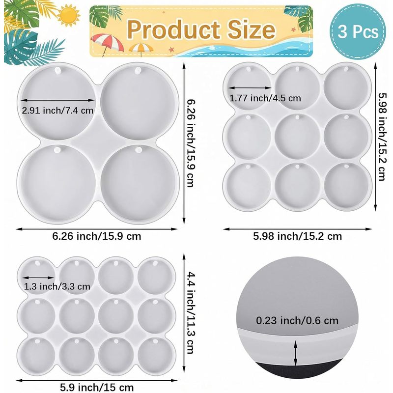 3Round mold set，25A circular r - огляд і ціна Resin Ocean Wave Mold