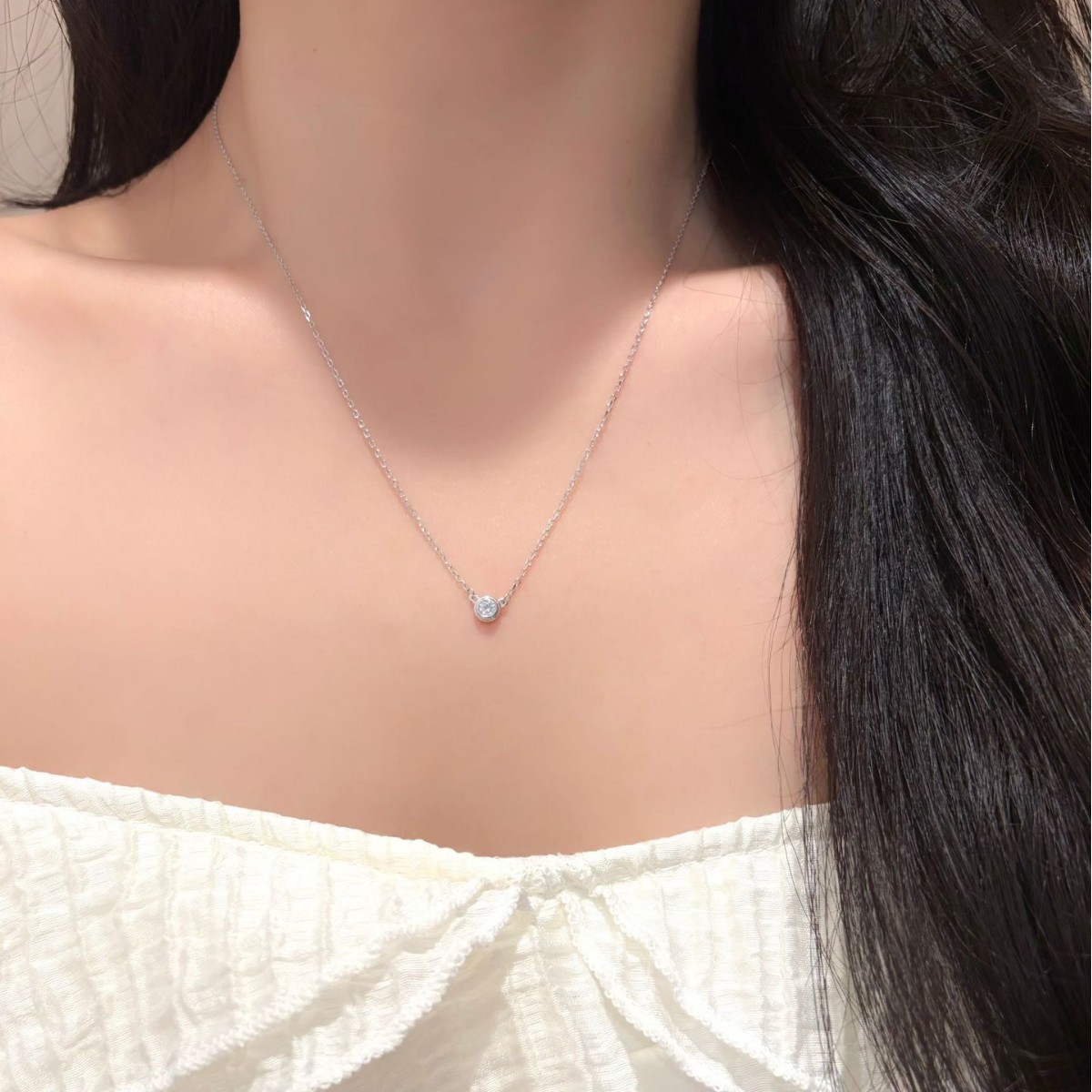 S925 Sterling Silver Moissanit - огляд і ціна Bezels Set Pendant