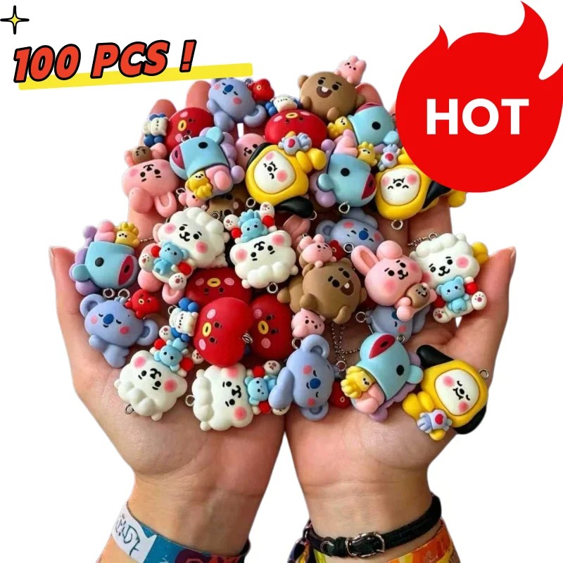 7pcs BT21 Resin Cartoon Charm  - огляд і ціна Resin Crafts