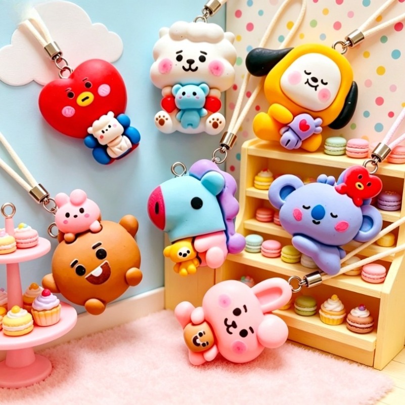 7pcs BT21 Resin Cartoon Charm  - огляд і ціна Resin Crafts
