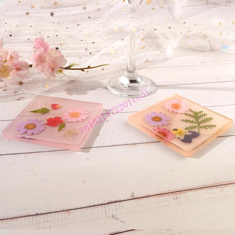 2Pcs Round Square Resin Mold G - огляд і ціна Geode Mold Silicone
