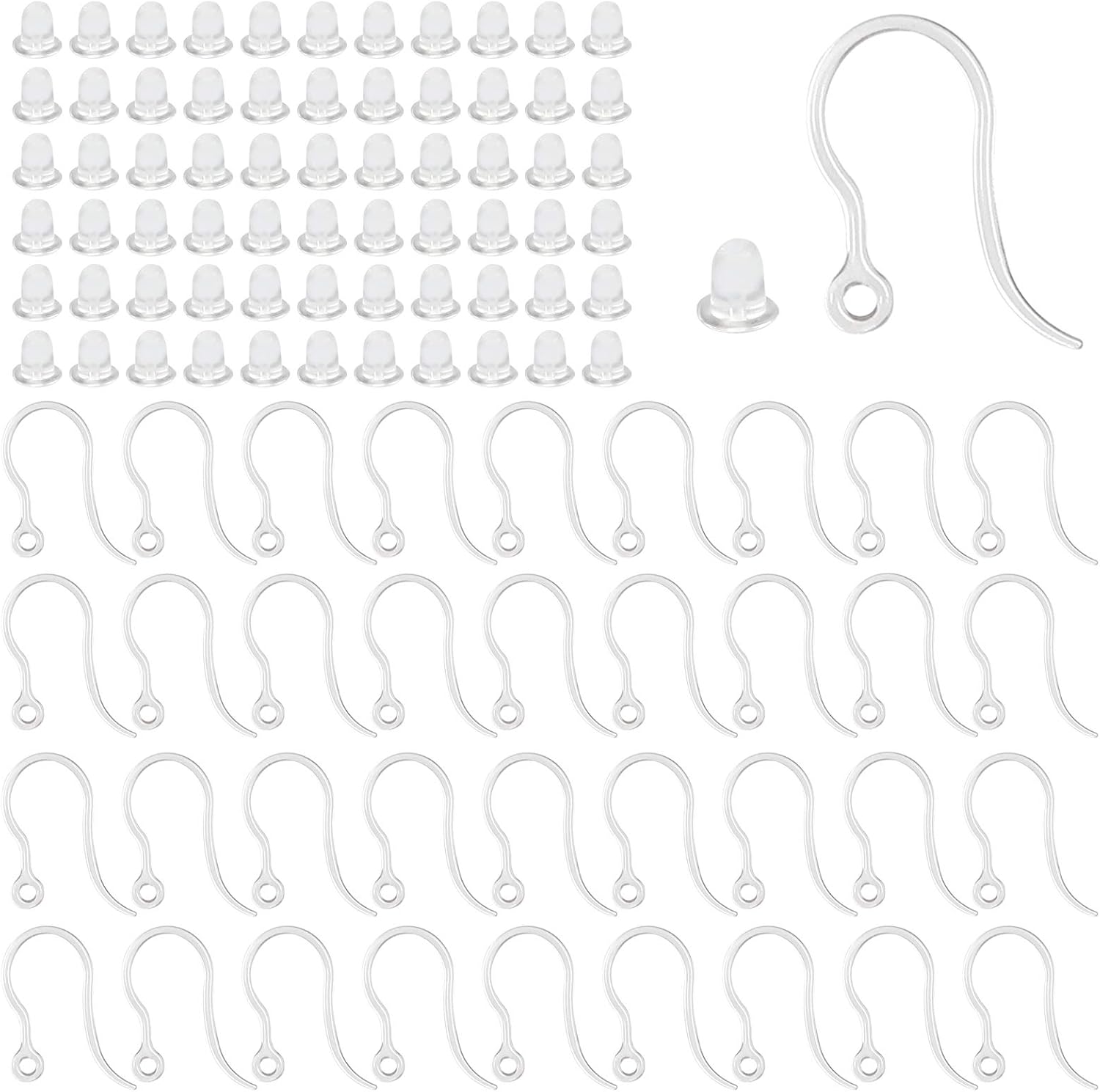 40pcs Clear Plastic Earring Ho - огляд і ціна Resin Craft Projects