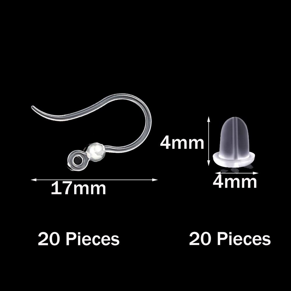 40pcs Clear Plastic Earring Ho - огляд і ціна Resin Craft Projects