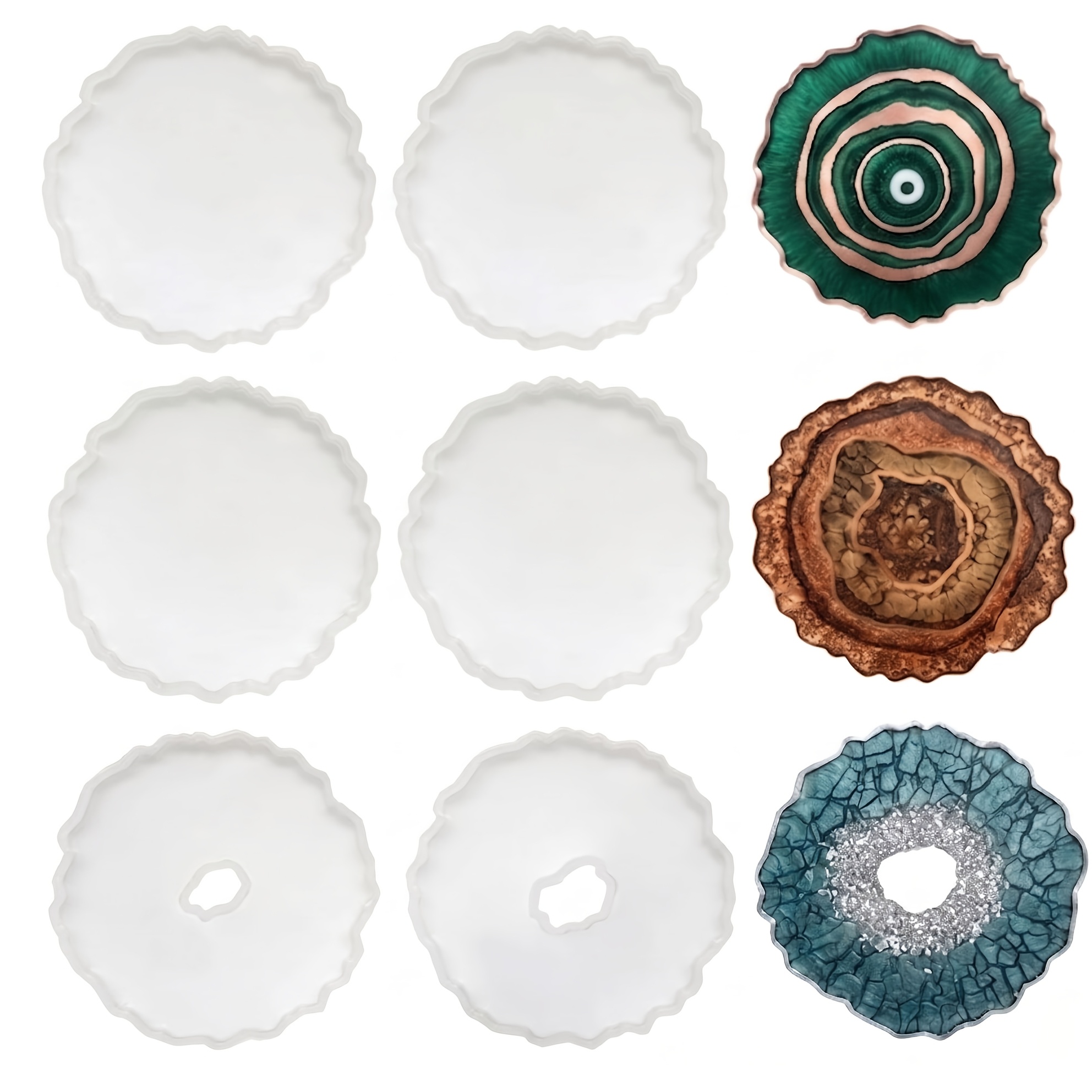 6pcs Irregular Agate Geode Coa - огляд і ціна Geode Mold Silicone