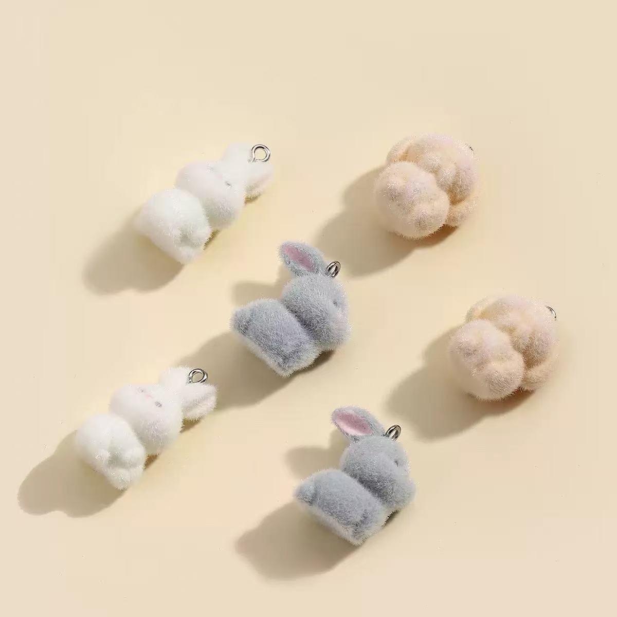 10pcs Flocking Little Rabbit R - огляд і ціна Resin Craft Projects