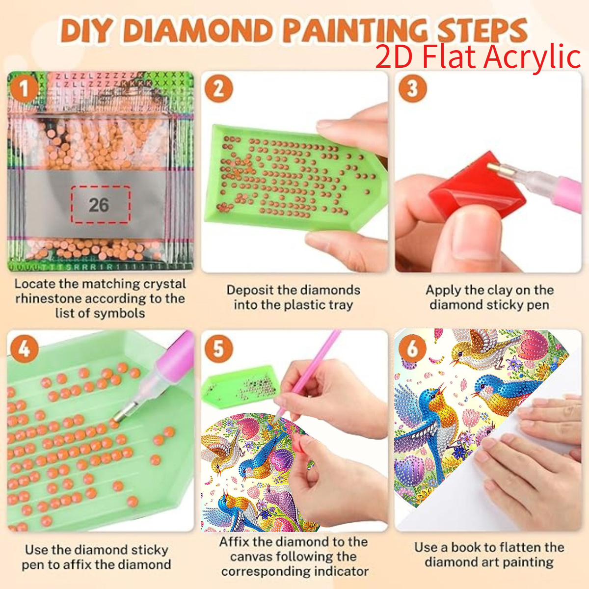 2D Flat Acrylic, 5D DIY Diamon - огляд і ціна Resin Craft For Beginners