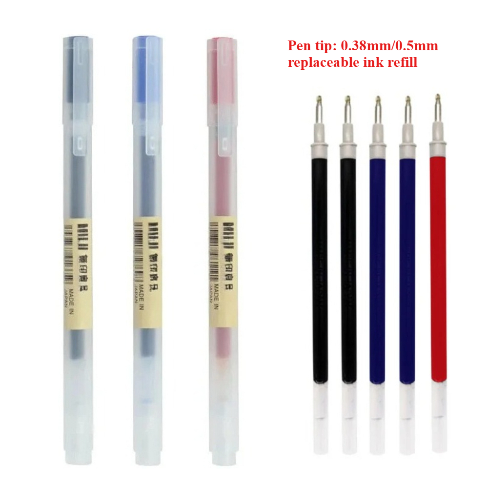0.38/0.5mm Ink Refills Rod Han - огляд і ціна Muji Stationery Gel Pen